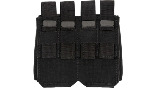 TRYBE Covered Double Rifle Magazine Pouch Black back TRYBE Covered Double Rifle Magazine Pouch Black back