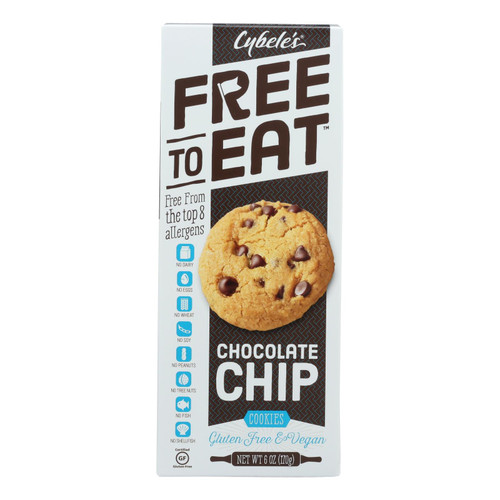 Cybel's Free To Eat Chocolate Chip Cookies - Case Of 6 - 6 Oz.
