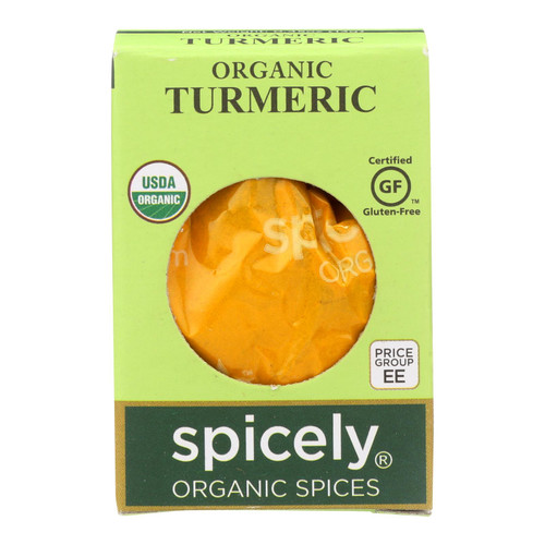Spicely Organics - Organic Turmeric - Case Of 6 - 0.45 Oz.