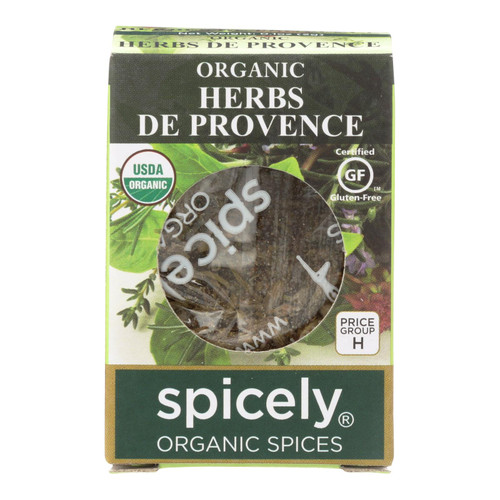 Spicely Organics - Organic Herbs De Provence Seasoning - Case Of 6 - 0.1 Oz.