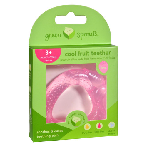 Green Sprouts Cool Soothing Teether Ring - Pink Strawberry
