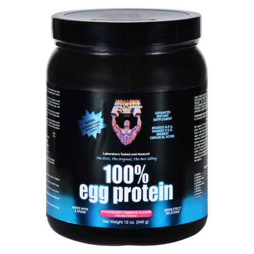 Healthy 'n Fit 100 Percent Egg Protein - Strawberry Passion - 12 Oz