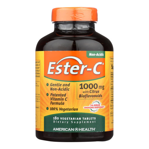 American Health - Ester-c With Citrus Bioflavonoids - 1000 Mg - 180 Vegetarian Tablets