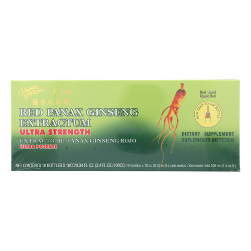 Prince Of Peace Red Panax Ginseng Extractum Ultra Strength - 10 Vials - HG0957456