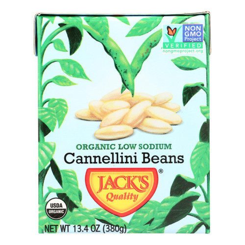 Jack's Quality Organic Cannellini Beans - Low Sodium - Case Of 8 - 13.4 Oz - HG1993260