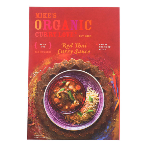 Mike's Organic Curry Love - Organic Curry Simmer Sauce - Red Thai - Case Of 6 - 8.8 Fl Oz. - HG2082600