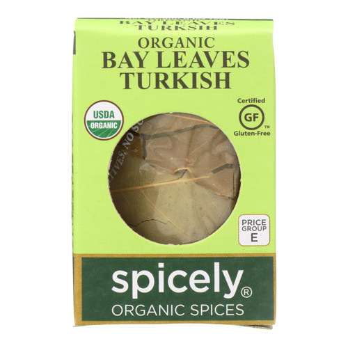 Spicely Organics - Organic Bay Leaves - Turkish Whole - Case Of 6 - 0.1 Oz. - HG2114338