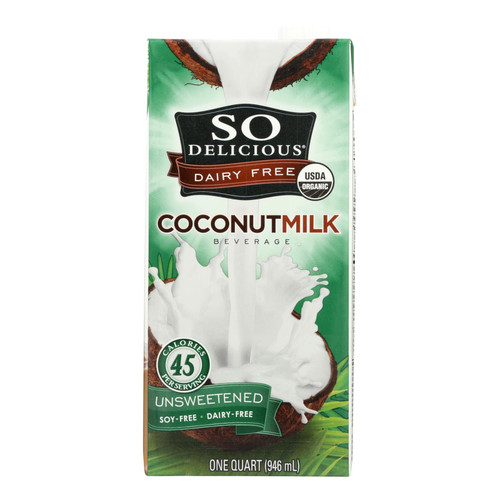 So Delicious Coconut Milk Beverage - Unsweetened - Case Of 12 - 32 Fl Oz. - HG0337196