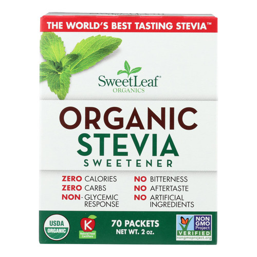 Sweet Leaf Sweetener - Organic - Stevia - 70 Count - HG1776301