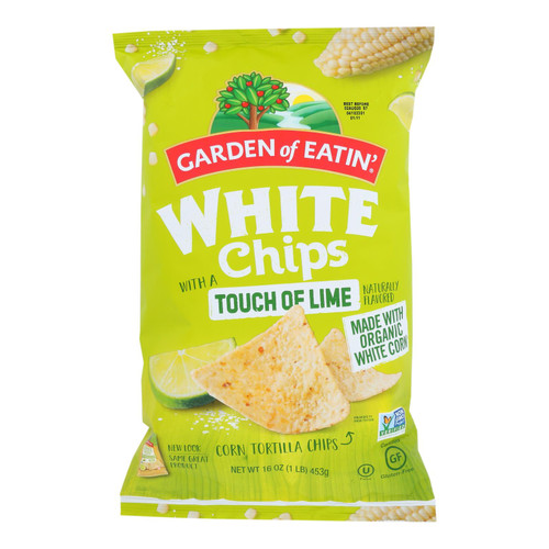 Garden Of Eatin' Tortilla Chips - White Corn Chips With Lime - Case Of 12 - 16 Oz. - HG2227346