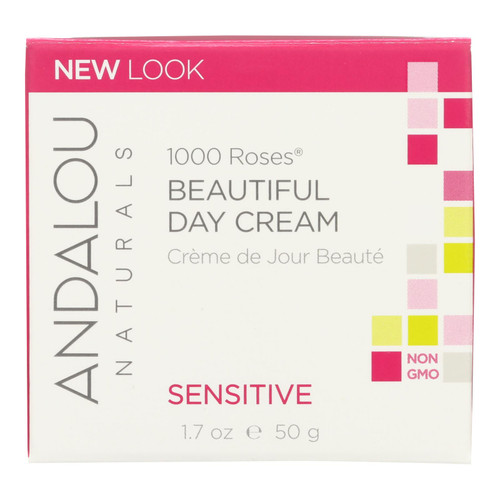 Andalou Naturals Beautiful Day Cream - 1000 Roses - 1.7 Oz