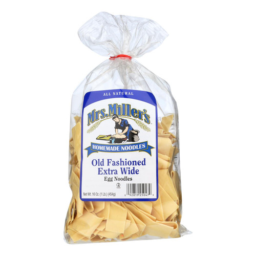 Mrs. Miller's Homemade Noodles - Old Fashioned Extra Wide Egg Noodles - Case of 6 - 16 oz. on  Appalachian Organics