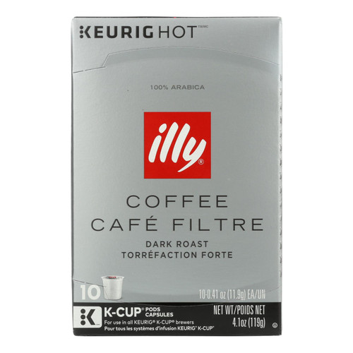 Illy Caffe Coffee - Kcups Black Dark Roasted - Case of 6 - 10 count