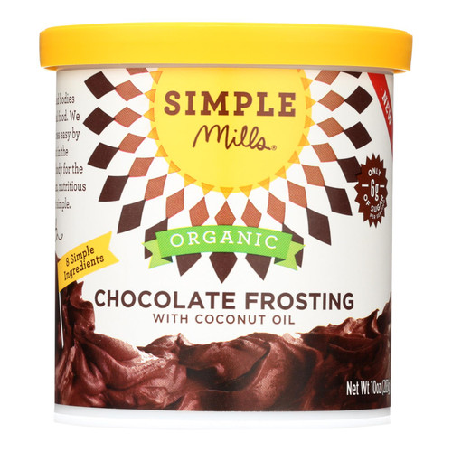Simple Mills Organic Frosting - Chocolate - Case of 6 - 10 oz