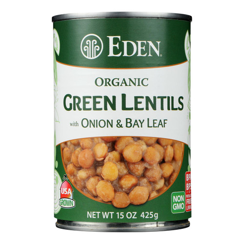 Eden Foods Organic Lentils with Onion and Bay Leaf - Case of 12 - 15 oz.