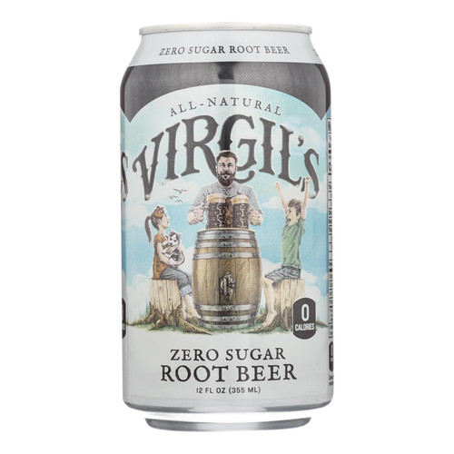 Virgil's Rootbeer - Soda Zero Sugar Root Beer - Case of 4 - 6/12 FZ