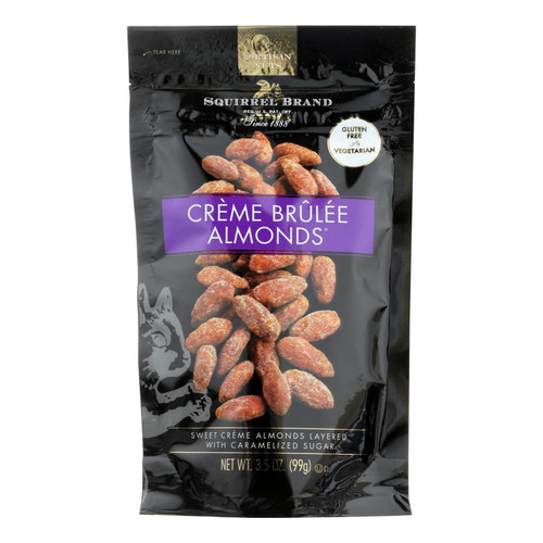 Squirrel Brand Almonds - Creme Brulee - Case of 6 - 3.5 oz