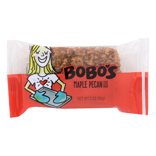 Bobo's Oat Bars - All Natural - Gluten Free - Maple Pecan - 3 Oz Bars - Case Of 12
