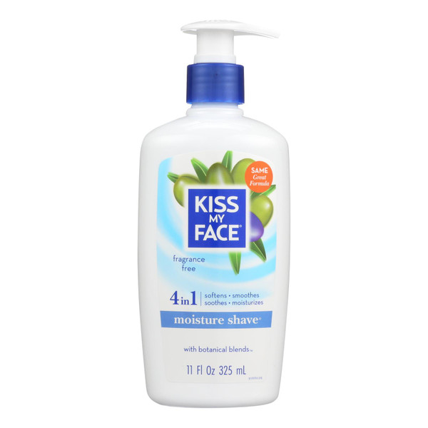 Kiss My Face Moisture Shave Fragrance Free - 11 Fl Oz