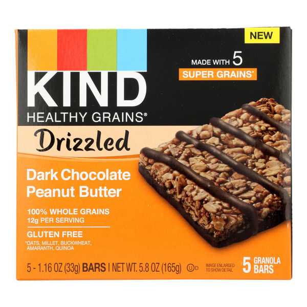 Kind - Bar Drizzled Dark Chocolate Peanut Butter - Case Of 8-5/1.16 Z