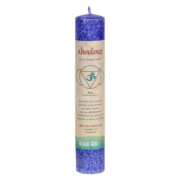 Aloha Bay - Chakra Pillar Candle Abundance Indigo - 1 Candle - HG0743450