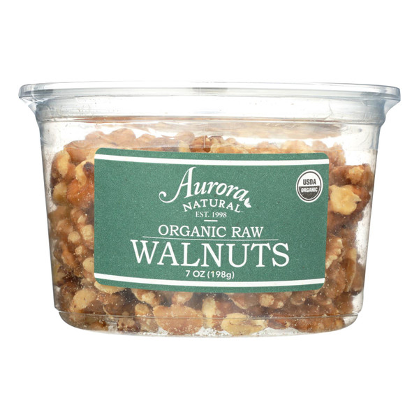 Aurora Natural Products - Organic Raw Walnuts - Case Of 12 - 7 Oz. - HG2289791
