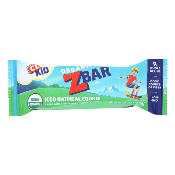 Clif Bar Organic Clif Kid Zbar - Iced Oatmeal Cookie - Case Of 18 - 1.27 Oz Bars - HG1083005