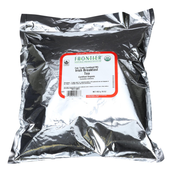 Frontier Herb Tea Organic Fair Trade Certified Black Irish Breakfast Blend - Single Bulk Item - 1lb