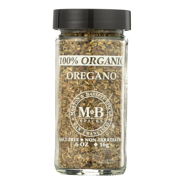 Morton And Bassett 100% Organic Seasoning - Oregano - .7 Oz - Case Of 3