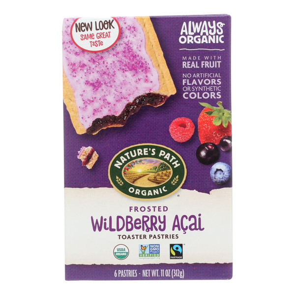 Nature's Path Organic Frosted Toaster Pastries - Wildberry Acai - Case Of 12 - 11 Oz.