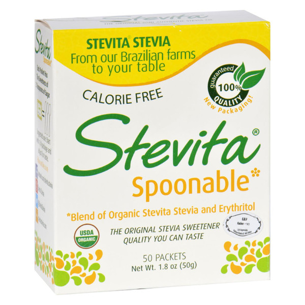 Stevita - Stevia - Spoonable - Certified Organic - 50 Packets