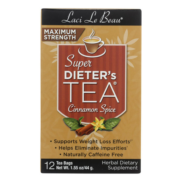 Laci Le Beau Maximum Strength Super Dieter's Tea Cinnamon Spice - 12 Tea Bags