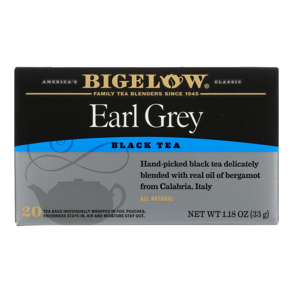 Bigelow Tea Earl Grey Black Tea - Case Of 6 - 20 Bags