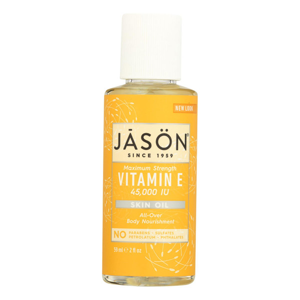 Jason Vitamin E Pure Natural Skin Oil Maximum Strength - 45000 Iu - 2 Fl Oz