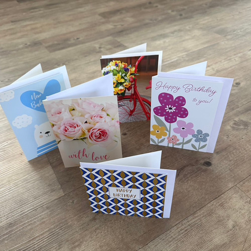 Assorted gift cards.