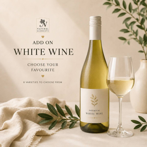 Add a bottle of white wine to a gift hamper for delivery in Naracoorte.
