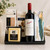 Cheese & Wine Gift Box with selected cheese, OB’s Finest crackers, Chocolates, and 700 ml wine, wrapped with ribbons for same-day delivery in Naracoorte.