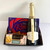 Chandon & Chocolate Indulgence Gift Tray with 750ml Chandon Brut, Cadbury Roses chocolates and OB’s Finest Biscotti. Perfect gift for sharing.