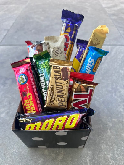 Mixed  assorted chocolate bars in a gift box 13 Chocolate bars