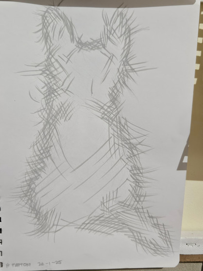 Hand drawn image of a cat.