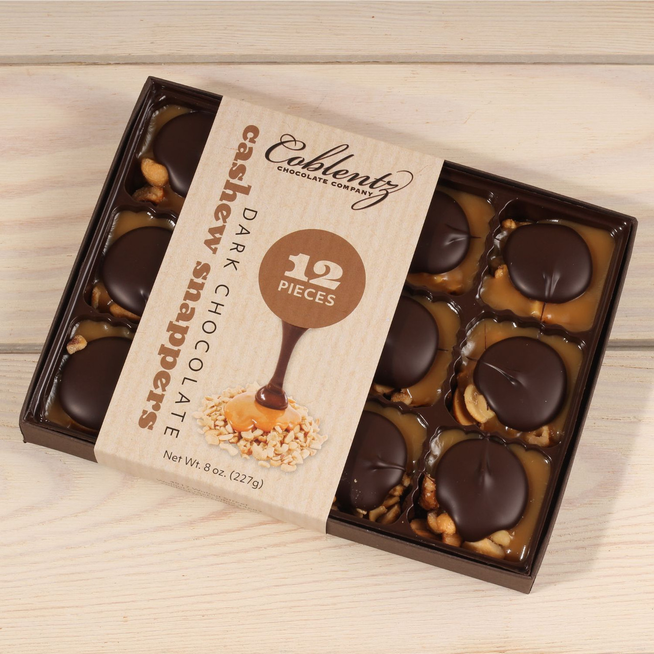 Dark Choc Cashew Snappers Gift Box | Coblentz Chocolate Co.