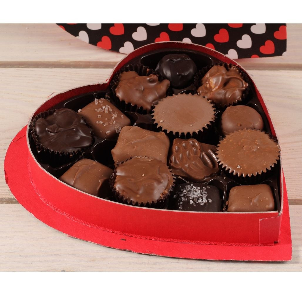 1/2 lb Deluxe Assortment Valentine's Box | Coblentz Chocolates