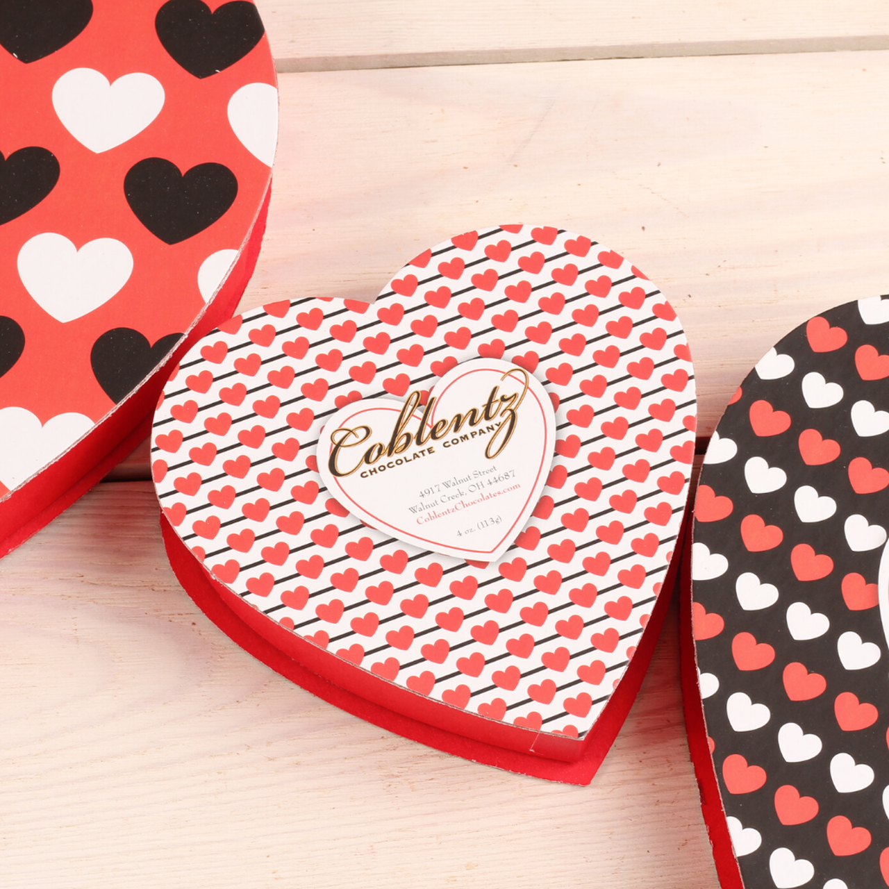 4 oz. Deluxe Assortment Valentine's Box | Coblentz Chocolates