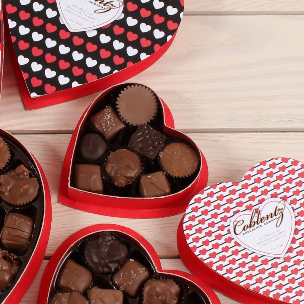 4 oz. Deluxe Assortment Valentine's Box | Coblentz Chocolates