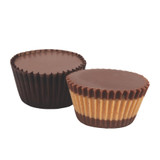 Smooth and creamy peanut butter meltaway centered between 2 layers of premium milk chocolate.