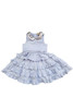 Girls Toddler & Kids Periwinkle Tiered Ruffle Rowan Dress 18m-10y - front view - Sophie Catalou
