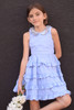 Girls Toddler & Kids Periwinkle Tiered Ruffle Rowan Dress 18m-10y - detail view - Sophie Catalou