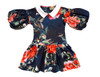 Girls Toddler & Kids Navy Floral Savoy Natalia Dress 3-8y - front view - Sophie Catalou