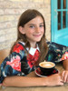 Girls Toddler & Kids Navy Floral Savoy Natalia Dress 3-8y - detail view - Sophie Catalou