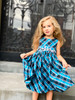 Girls Toddler & Kids Teal Plaid Embroidered Dress 12m-9/10y